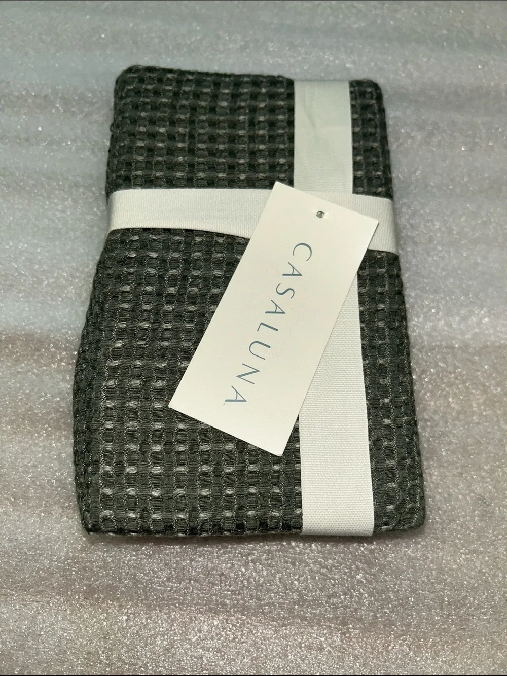 Casaluna King Olive Green Waffle-Knit Sham 20” x 36”